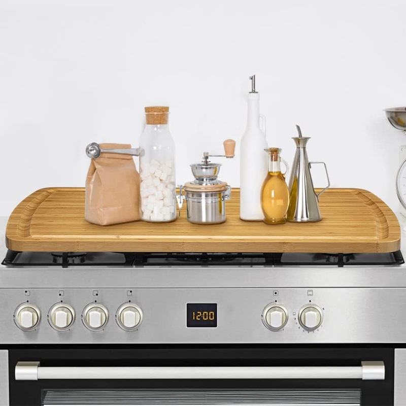 3020 Stove Top Cover, Bamboo Wood Noodle Board Stove Cover for Gas Stove, Extra Large Cutting Board for Kitchen, Stove Top Cutting Board