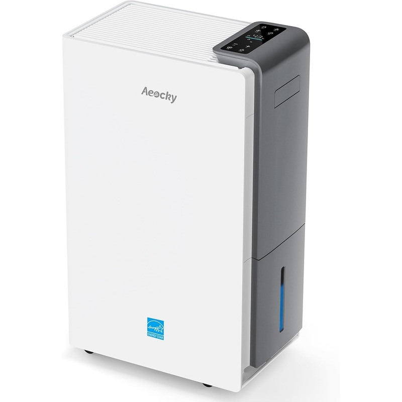 4500 Sq.Ft Most Efficient Energy Star 2025 Dehumidifier, AEOCKY Max 80 Pint/D(Standard 56Pint/D) Smart Compressor Dehumidifier with Drain Hose, Intelligent Humidistat,for Basement, Bedroom, Home, Bathroom