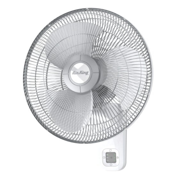 Air King 16 Commercial Grade Oscillating Wall-Mount Fan with Remote, 9650, White