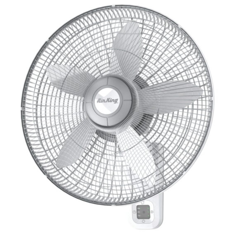 Air King 9850 18 Wall Mount Fan, Oscillating, 3 Speeds, 120V AC, Remote Control