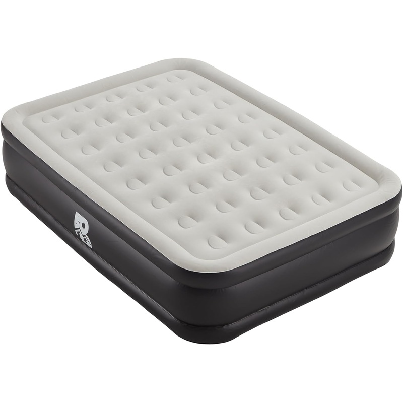 Air Mattress Full Size with Built-in Electric Pump, Inflatable Air Bed Blow-up Airbed Durable for Camping, Home Guests & Portable Travel with Storage Bag, Easy to Inflate/Quick Set UP, Height 18