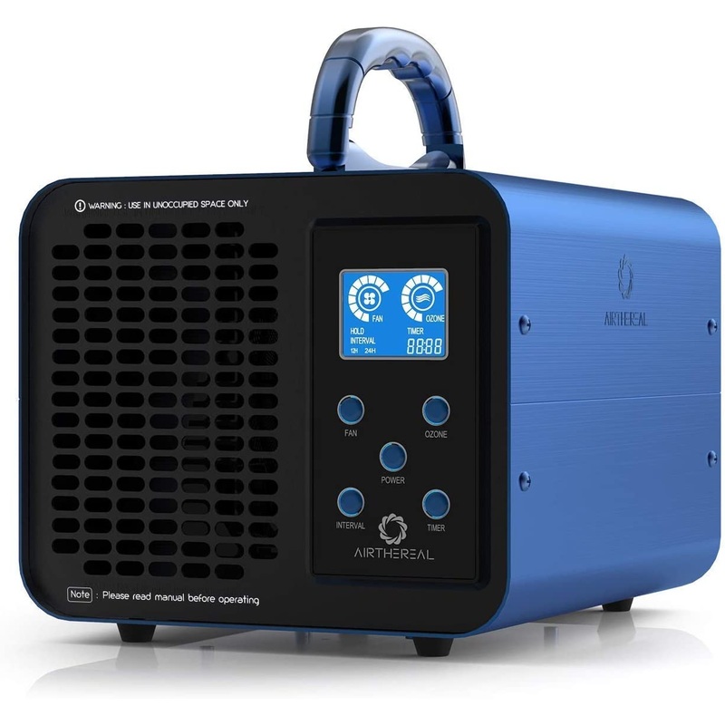 Airthereal MA10K-PRODIGI Digital Ozone Generator 10,000mg/hr High Capacity O3 Machine, Odor Remover Ionizer  Adjustable Settings for Any Size Room, Blue