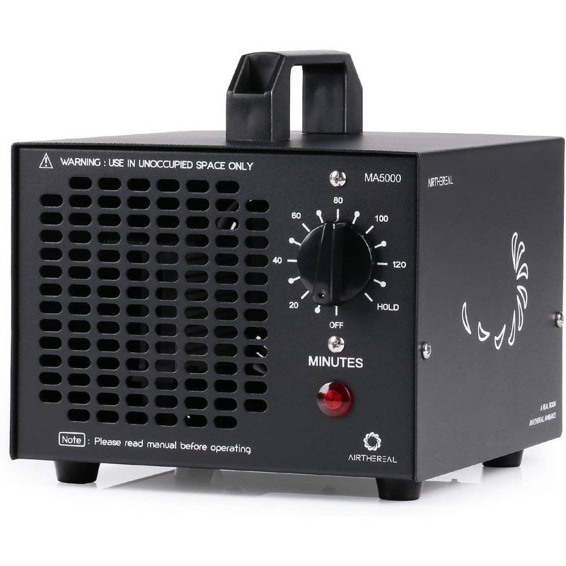 AIRTHEREAL MA5000 Commercial Ozone Generator 5000mg/h O3 Machine Home Air Ionizers Deodorizer for Rooms, Smoke, Cars and Pets, Black