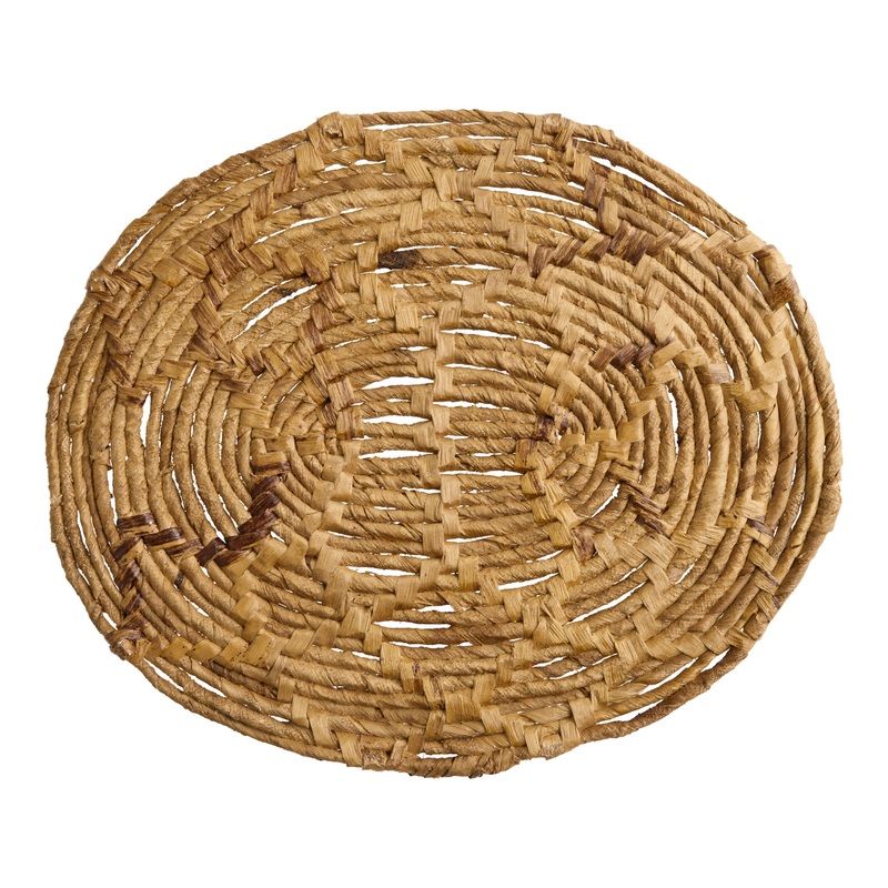 Oval Natural Fiber Woven Diamond Placemat Set of 4