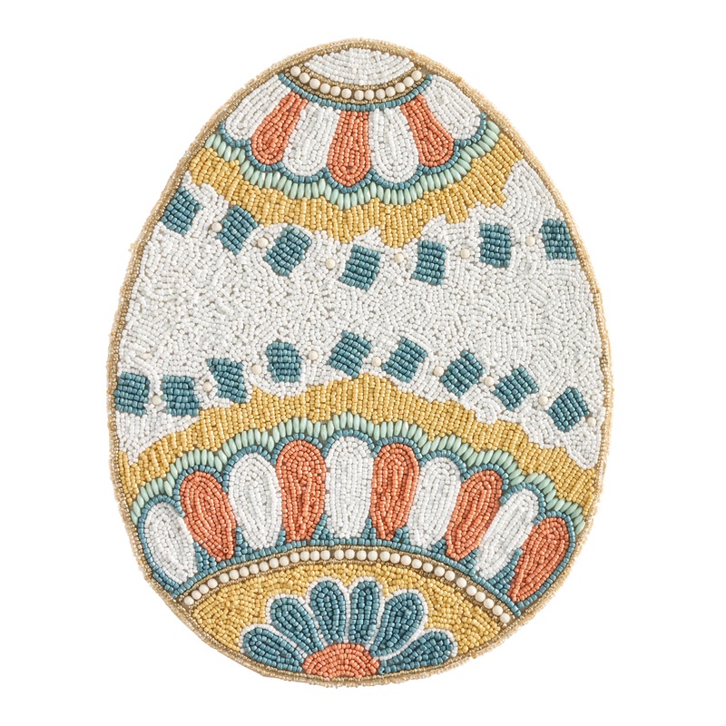 Pastel Easter Egg Shaped Beaded Placemat