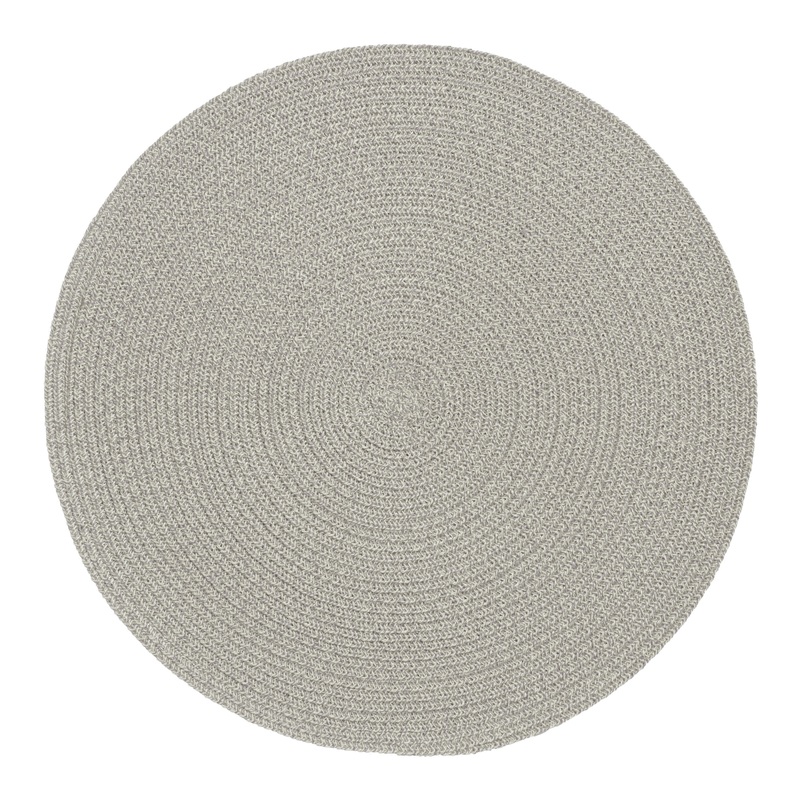 Round Gray Braided Placemat Set of 2