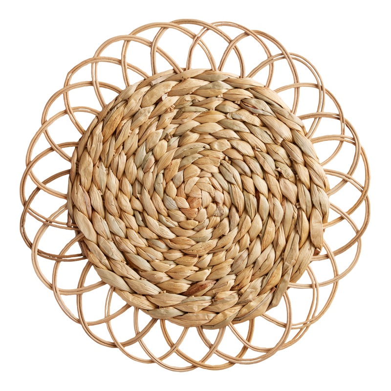 Round Natural Fiber Loop Placemat