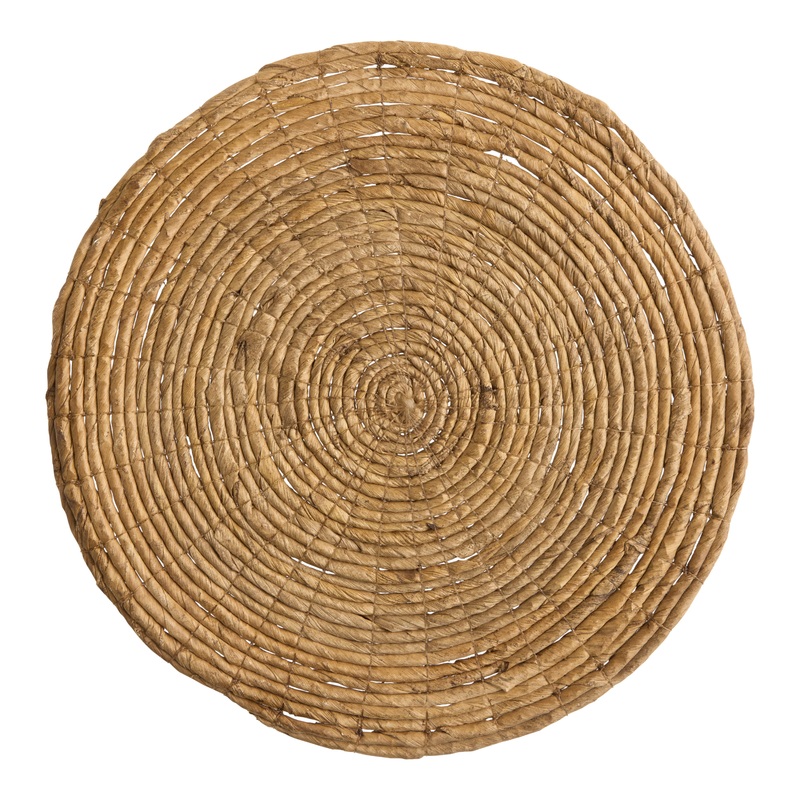 Round Natural Fiber Woven Spiral Placemat Set of 4