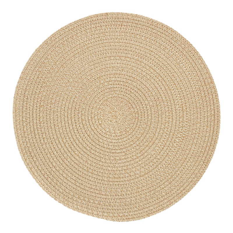 Round Oatmeal Braided Placemats
