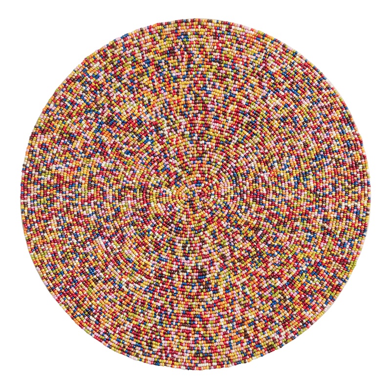 Round Rainbow Beaded Placemat