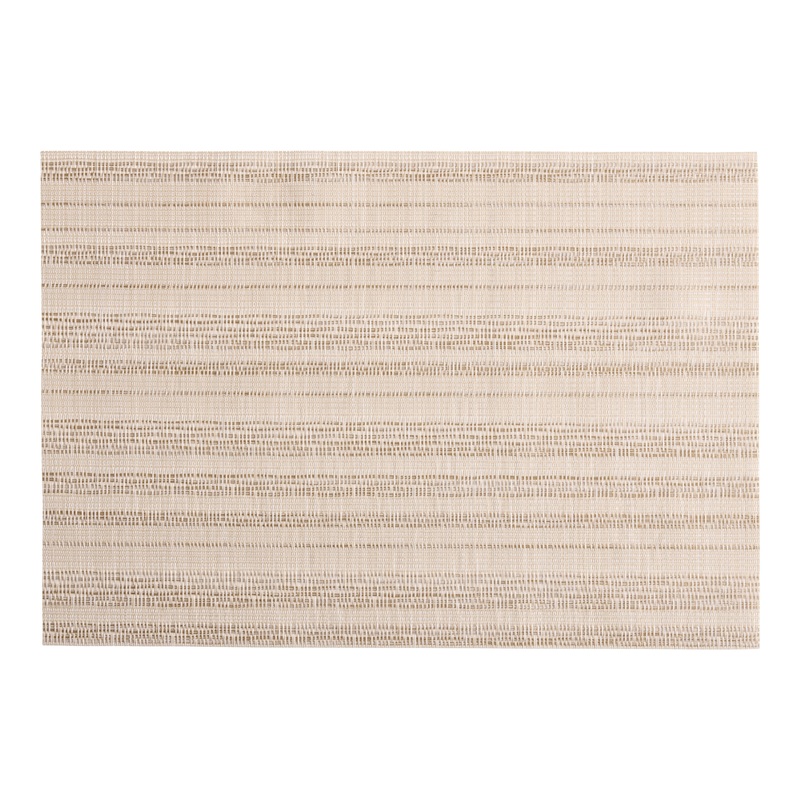 White and Beige Woven Wipe Off Placemat Set of 4