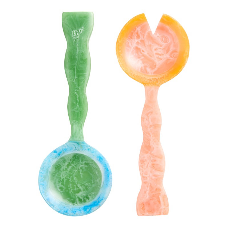 Color Pop Resin Salad Servers 2 Piece Set