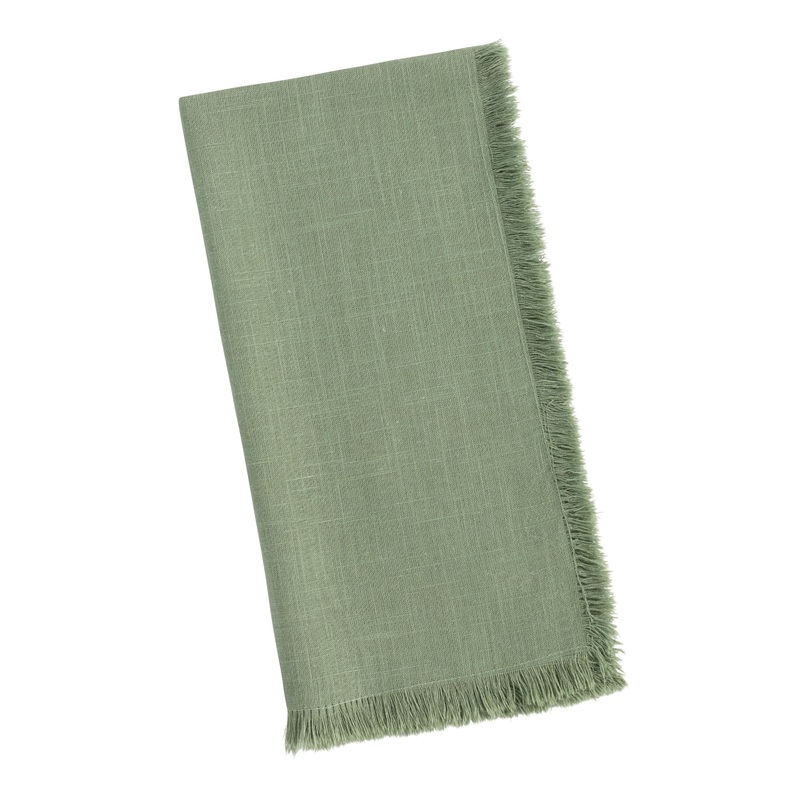 Cotton Slub Napkins With Fringe Set Of 4