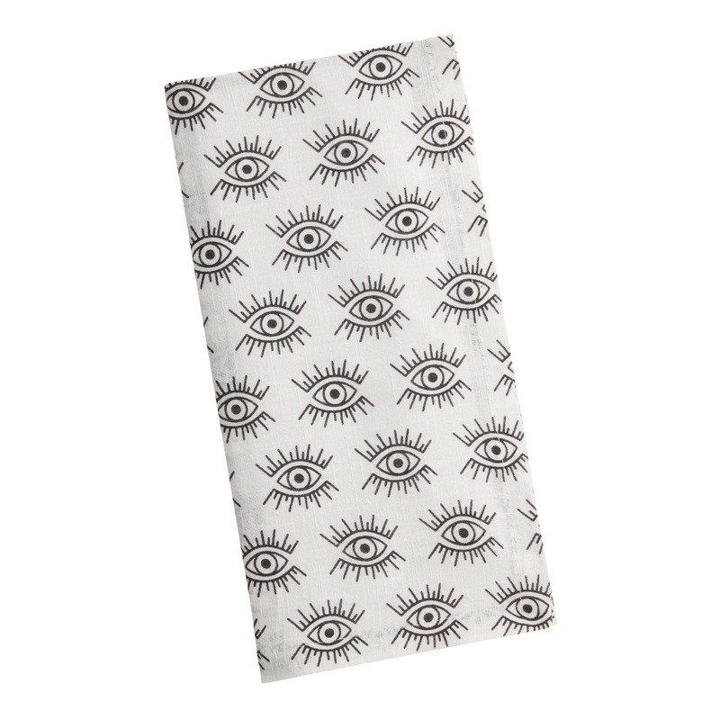 Eyes Printed Cotton Napkins Set of 4