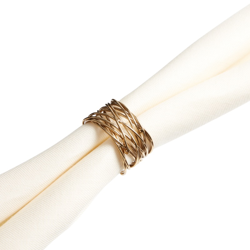 Gold Wire Nest Napkin Rings