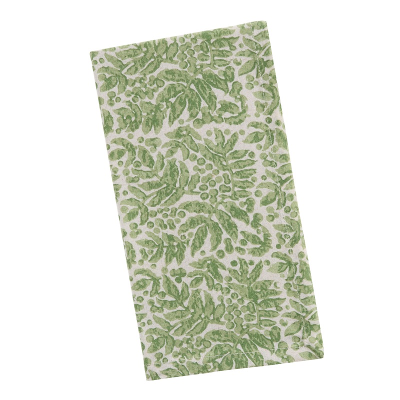 Green Fern Screen Print Napkin