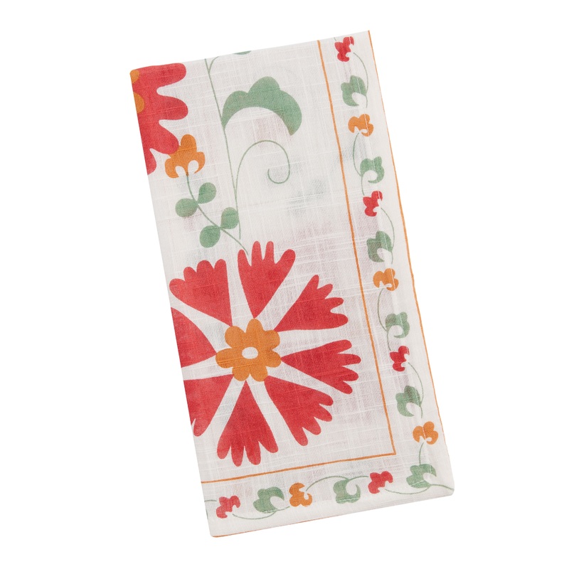 Multicolor Oversized Floral Napkin Set of 4