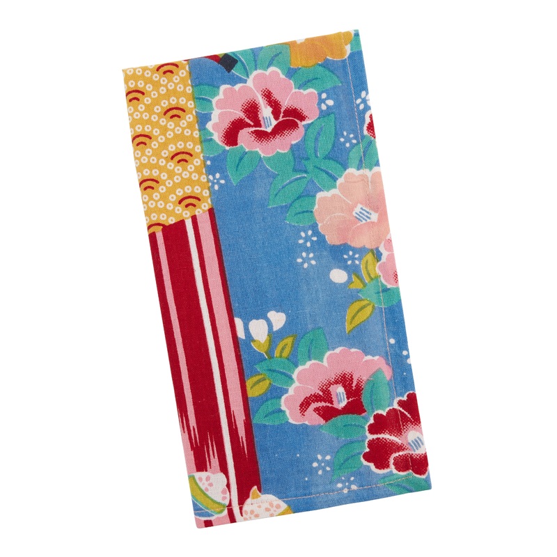 Multicolor Patchwork Floral Geo Napkin Set of 4