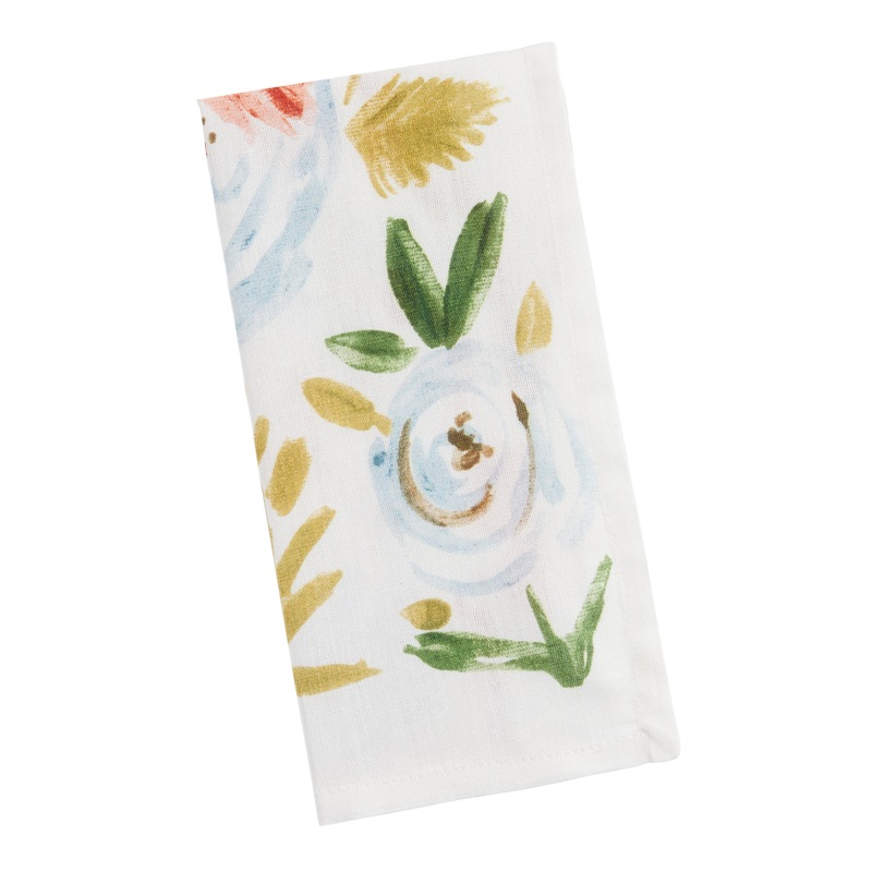 Multicolor Watercolor Bird Napkin Set of 4