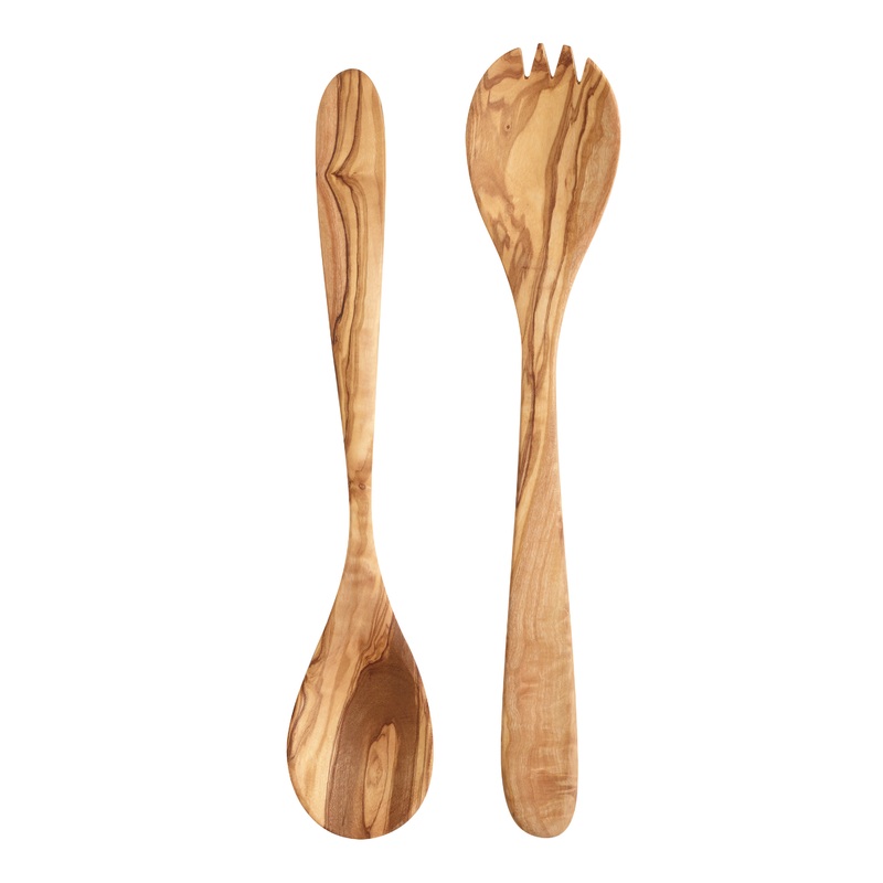 Olive Wood Salad Servers 2 Piece Set