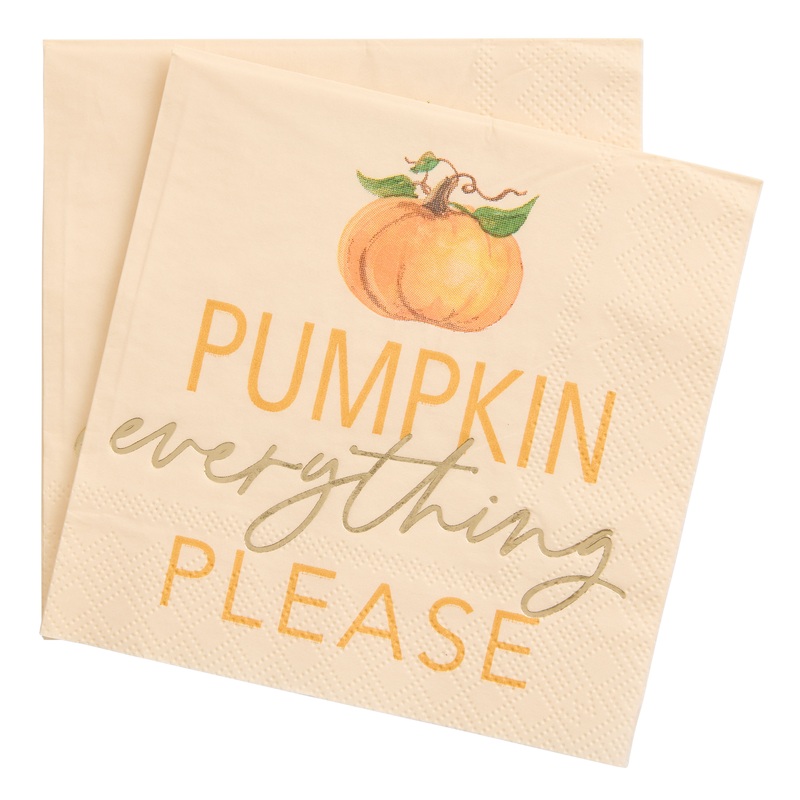 Pumpkin Everything Please Beverage Napkins 20 Count