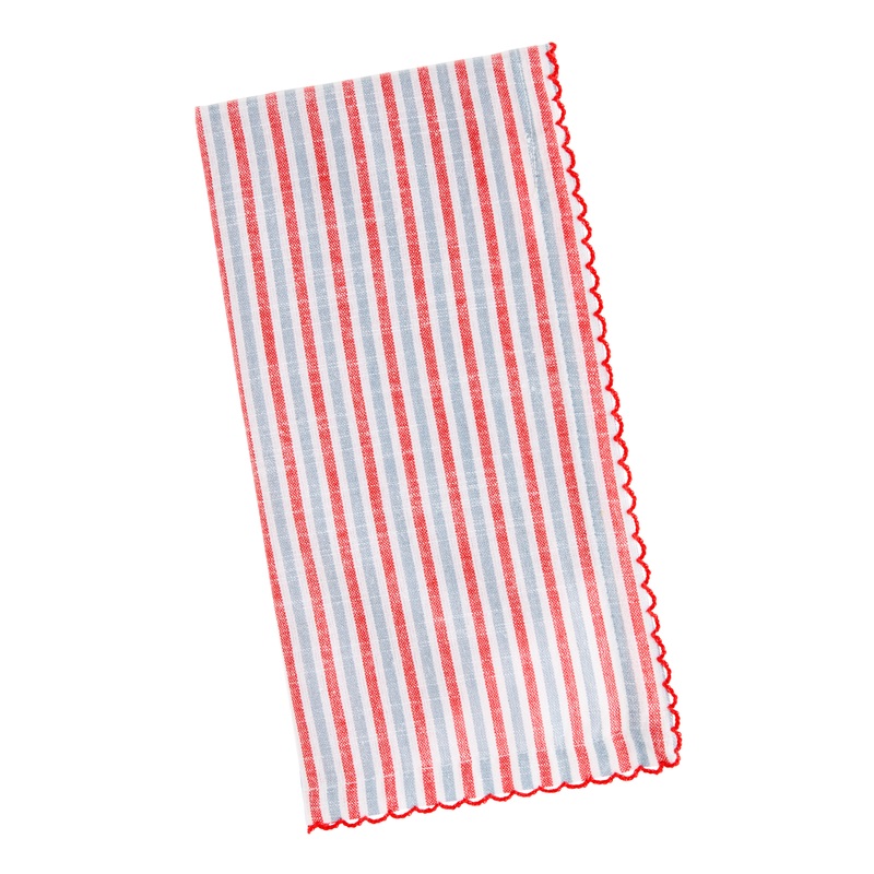 Red, White and Blue Stripe Napkin Set of 2