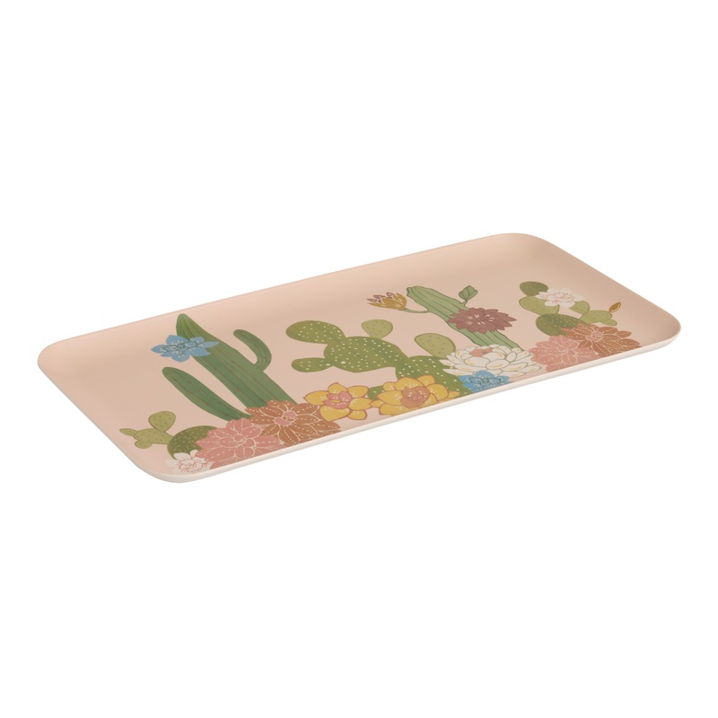 Blush Desert Cacti Melamine Serving Platter