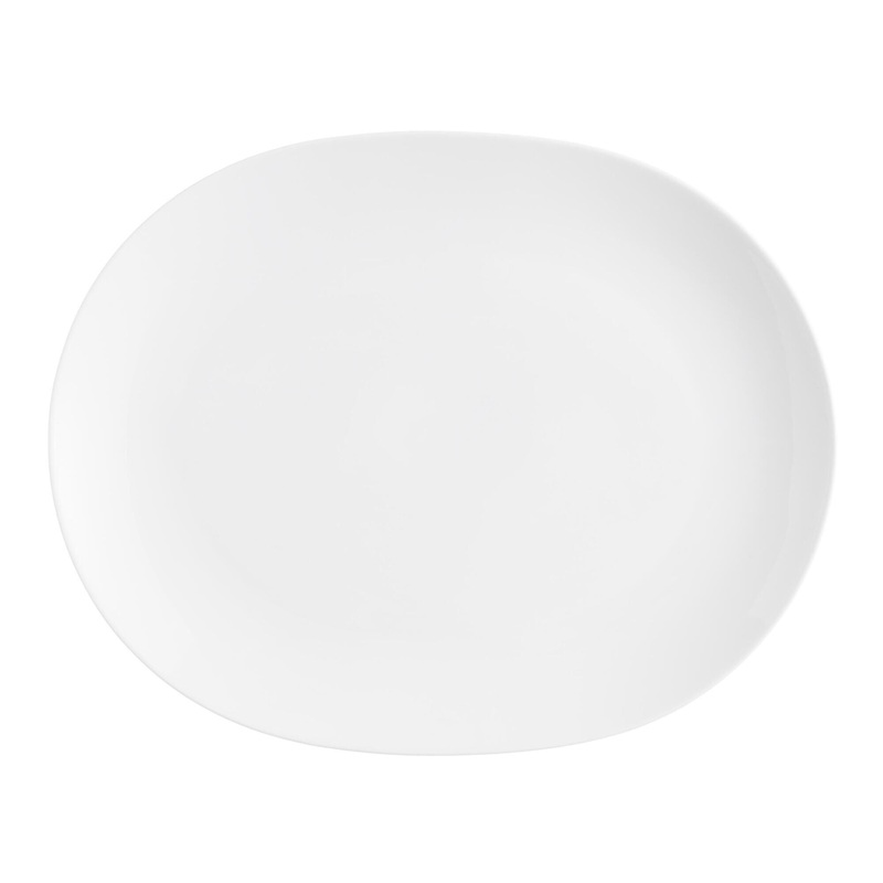 Coupe White Porcelain Serving Platter