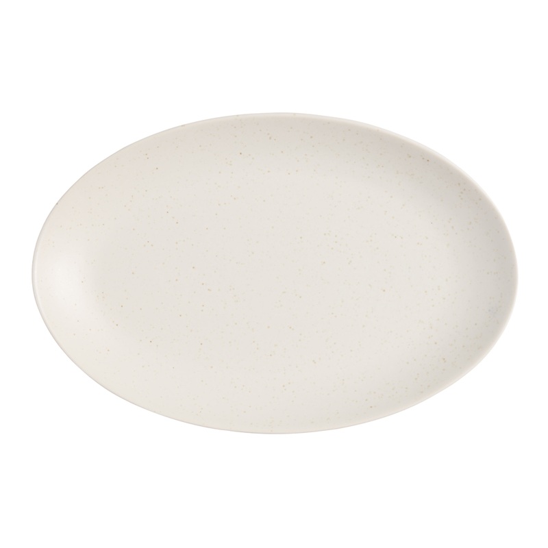 Flekk Cream Speckled Serving Platter