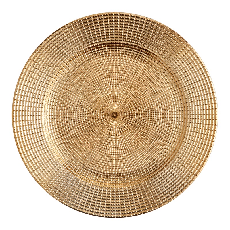 Gold Embossed Charger Plate 4 Pack