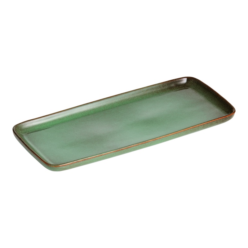 Grove Green Speckled Reactive Glaze Serving Platter