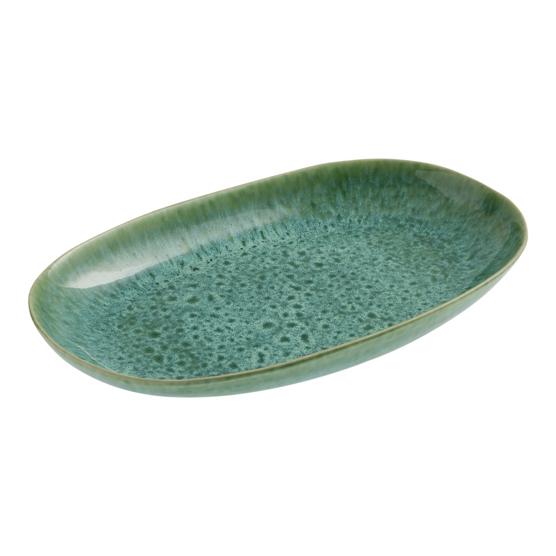 Pacifica Green And Blue Reactive Glaze Serving Platter