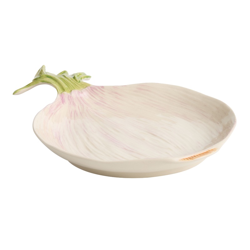 Purple Onion Hand Painted Figural Serving Platter