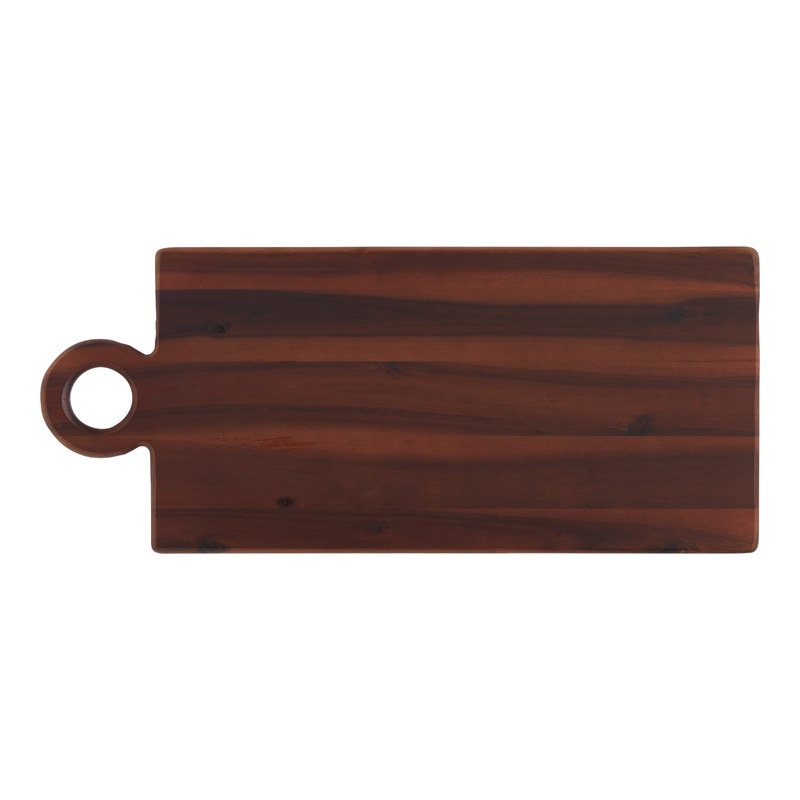 Rectangular Dark Brown Acacia Wood Serving Board