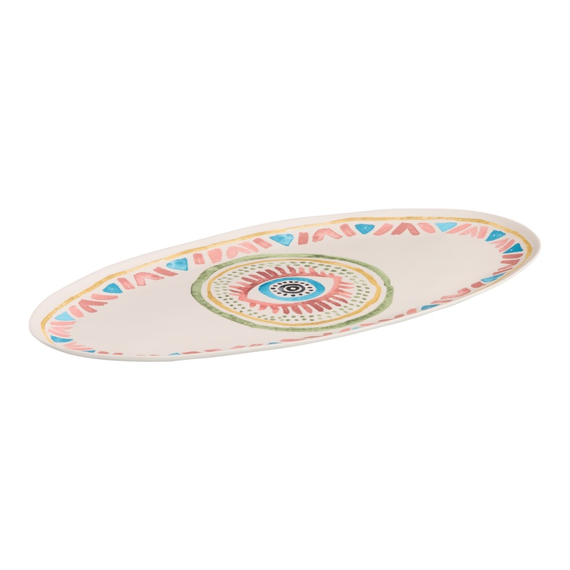 Solful Watercolor Evil Eye Melamine Serving Platter