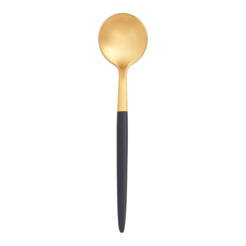 Black And Gold Shay Cocktail Spoon Set Of 2