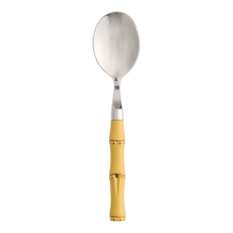 Faux Bamboo Stainless Steel Dinner Spoon Set of 2