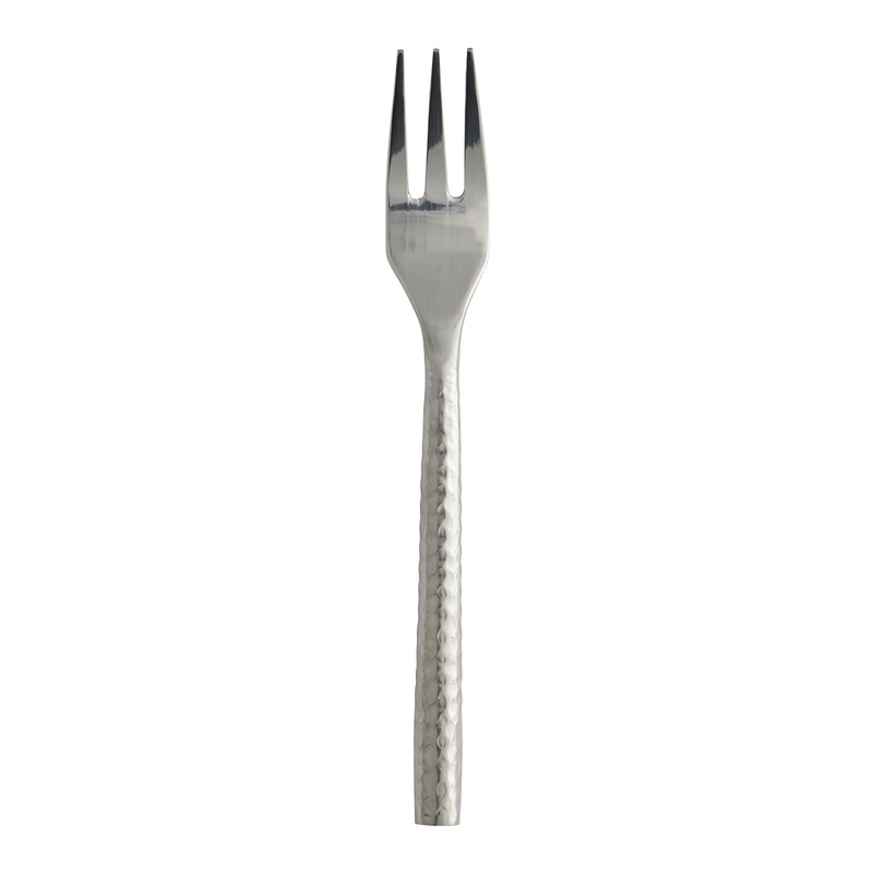 Hammered Stainless Steel Cocktail Fork Set of 2