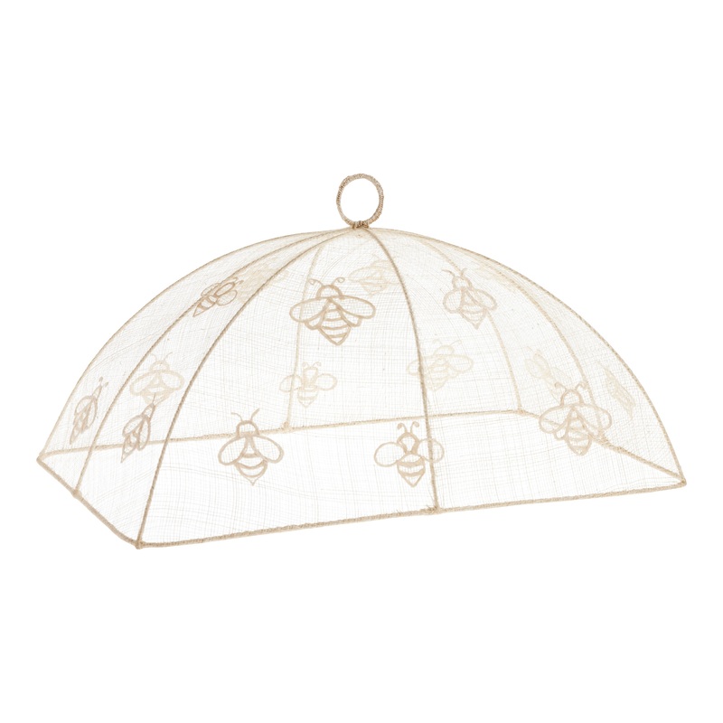 Rectangular Natural Bee Mesh Food Dome