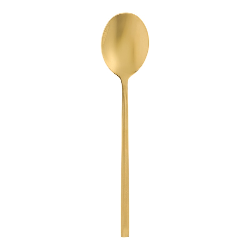 Solstice Gold Ribbed Teaspoon Set of 2