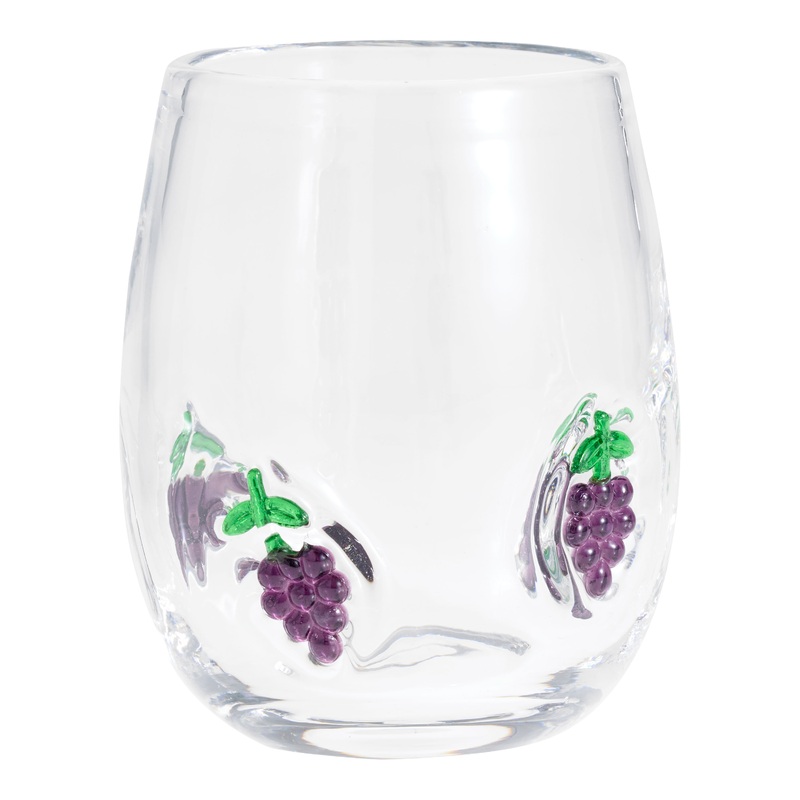 Charm Inlay Stemless Wine Glass