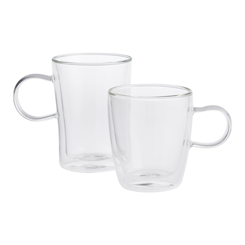 Double Wall Glass Mugs Set of 4
