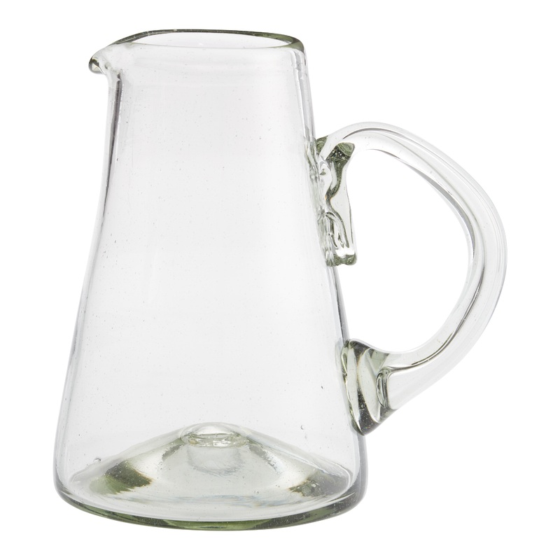 Handcrafted Recycled Glass Pitcher
