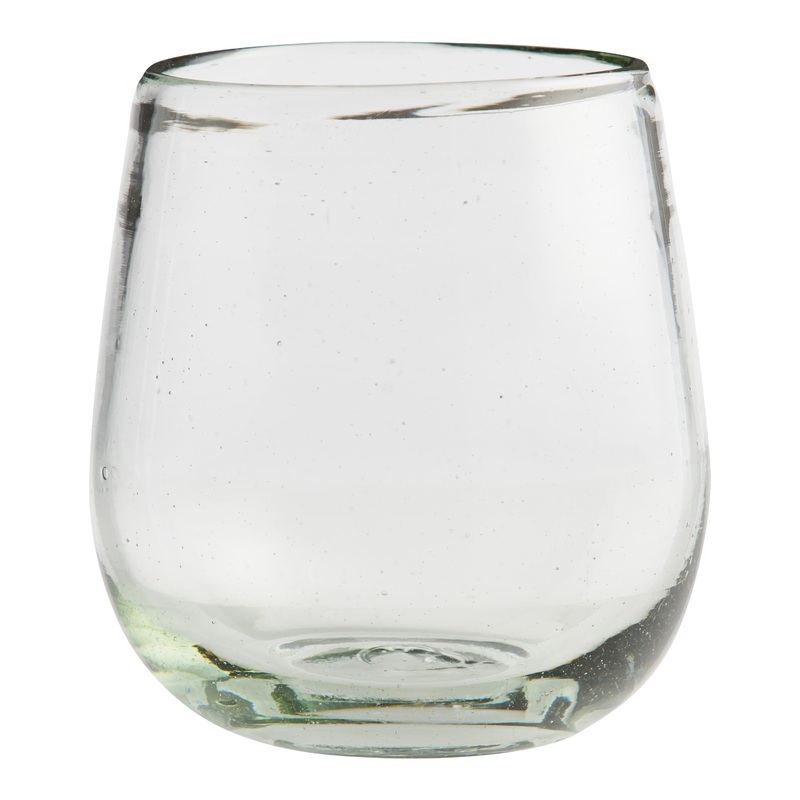 Handcrafted Recycled Stemless Wine Glass