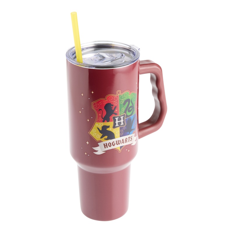 Harry Potter Hogwarts Stainless Steel Drink Tumbler with Straw