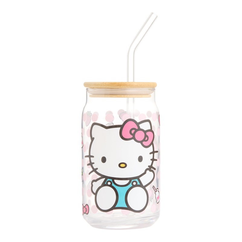 Hello Kitty and Friends Glass To Go Tumbler with Straw
