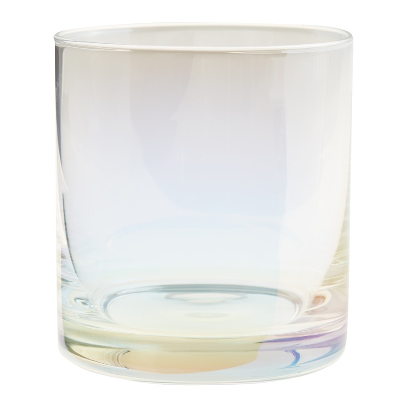 Iridescent Double Old Fashioned Glass