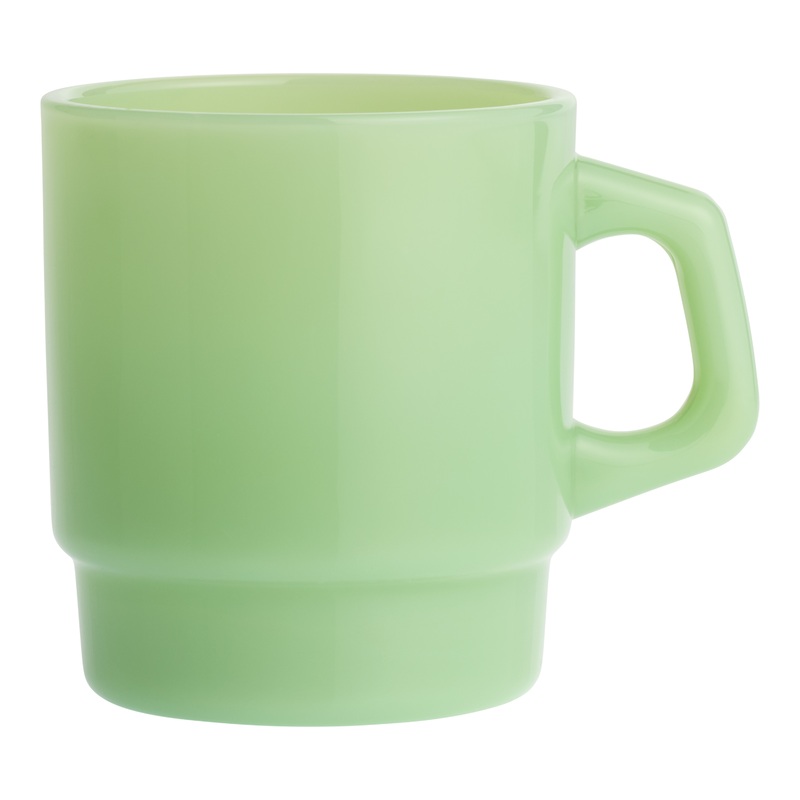 Milk Glass Retro Stackable Mug