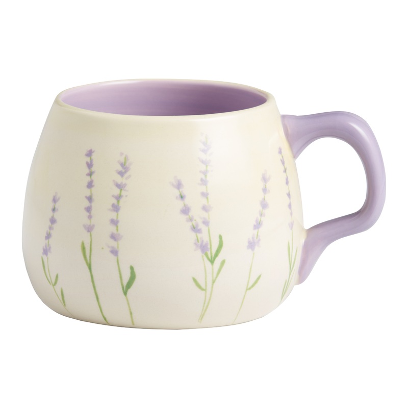 Pastel Floral Hand Painted Ceramic Mug