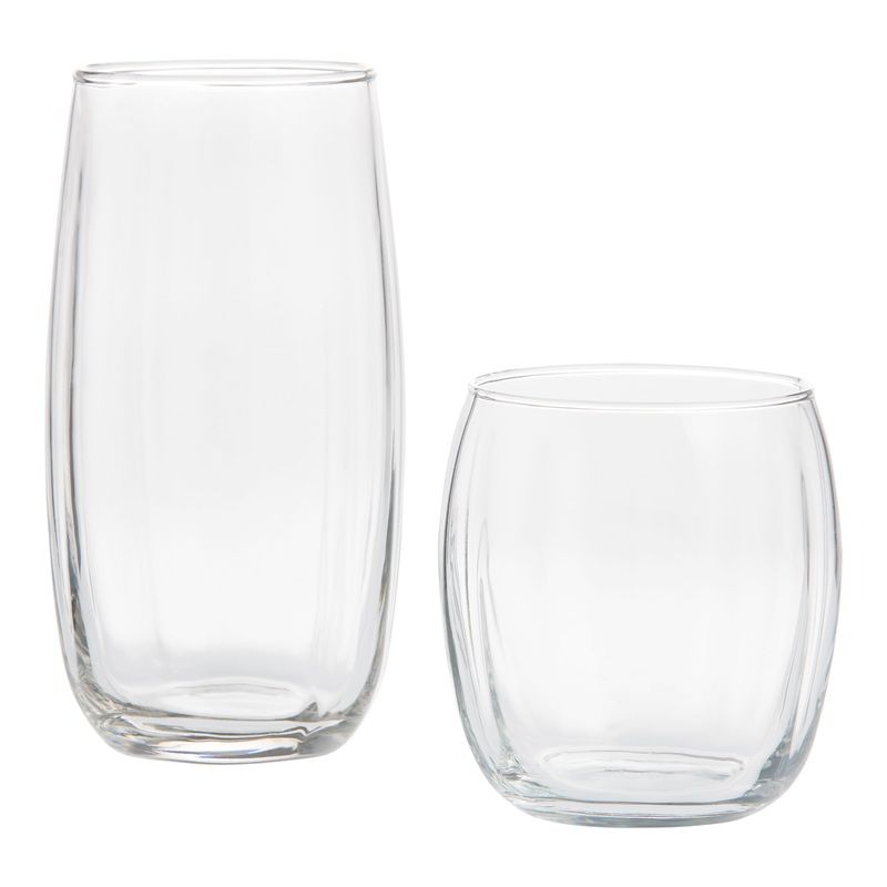 Samba Rounded Ribbed Bar Glass